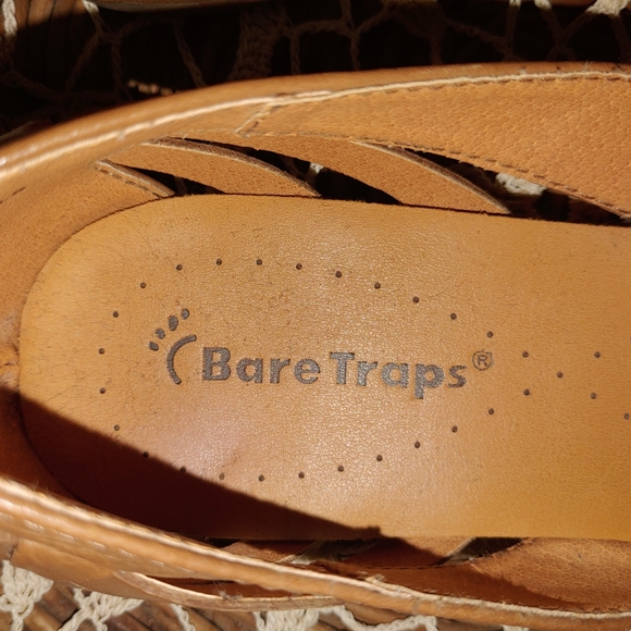 BareTraps Elton Chestnut Brown Tan Leather Huarache Gladiator Flats Shoes 6M - Picture 9 of 13